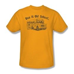 Bus It Old School - Mens T-Shirt In Gold