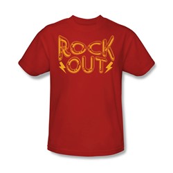 Rock Out - Mens T-Shirt In Red