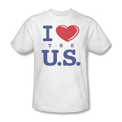 I Love The U.S. - Mens T-Shirt In White