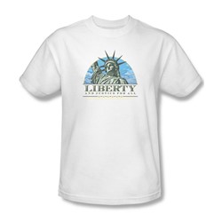 Liberty And Justice - Mens T-Shirt In White