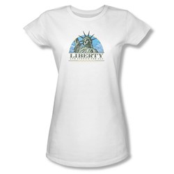 Liberty And Justice - Juniors Sheer T-Shirt In White