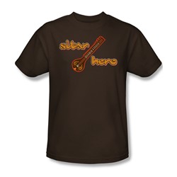 Sitar Hero - Mens T-Shirt In Coffee