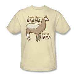 Drama Llama - Mens T-Shirt In Cream
