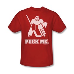 Puck Me - Mens T-Shirt In Red