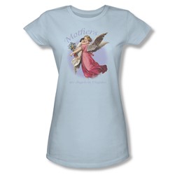 Mother Angel - Juniors Sheer T-Shirt In Light Blue