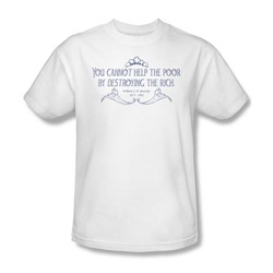 Cannot Help The Poor - Mens T-Shirt In White