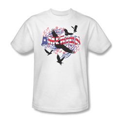 Funny Tees - Mens Scrolling America T-Shirt