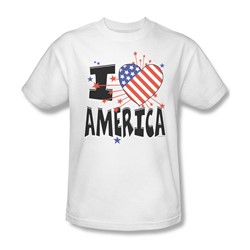 I Heart America - Mens T-Shirt In White