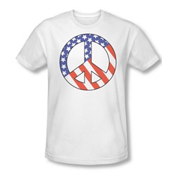 Patriot Peace - Mens Slim Fit T-Shirt In White