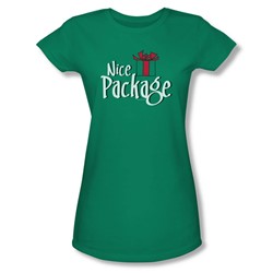 Nick Package - Juniors Sheer T-Shirt In Kelly Green