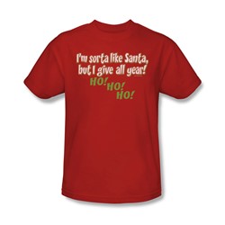 Sorta Like Santa - Mens T-Shirt In Red