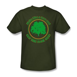 Make Like A Tree - Mens T-Shirt In Military Green