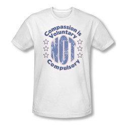 Compassion - Mens Slim Fit T-Shirt In White