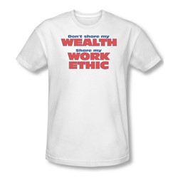 Funny Tees - Mens Share My Work Ethic Fitted T-Shirt