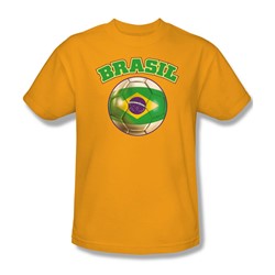 Brazil - Mens T-Shirt In Gold