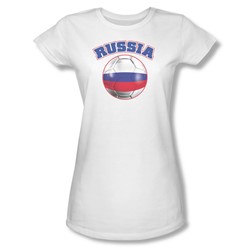 Russia - Juniors Sheer T-Shirt In White