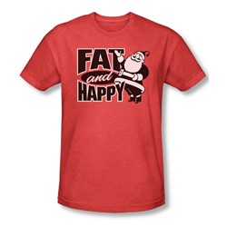 Fat And Happy - Mens T-Shirt In Red
