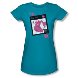 Fix It Puzzle - Juniors Sheer T-Shirt In Turquoise