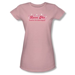 Love Me - Juniors Sheer T-Shirt In Pink