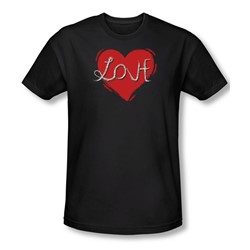 Love/Hate - Mens Slim Fit T-Shirt In Black