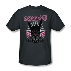Rock On - Mens T-Shirt In Charcoal