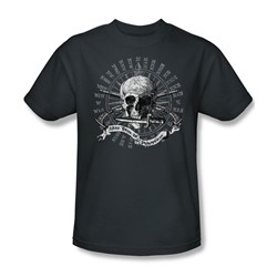 Here There Be Pirates - Mens T-Shirt In Charcoal