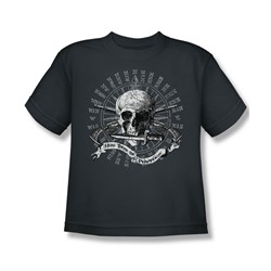 Here There Be Pirates - Big Boys T-Shirt In Charcoal