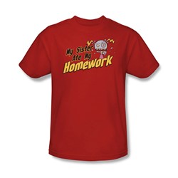 My Sister Ate My Homework - Mens T-Shirt In Red