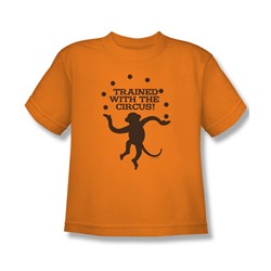Trained With The Circus - Big Boys T-Shirt In Orange