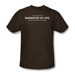 Banister Of Life - Mens T-Shirt In Coffee