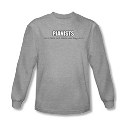 Pianist Do It - Mens Longsleeve T-Shirt In Athletic Heather