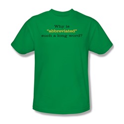 Abbrviated - Mens T-Shirt In Kelly Green