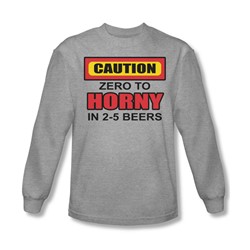 Zero To Horny - Mens Longsleeve T-Shirt In Athletic Heather