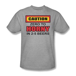 Zero To Horny - Mens T-Shirt In Athletic Heather