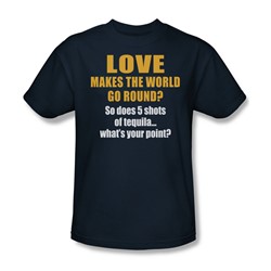 World Go Round - Mens T-Shirt In Navy
