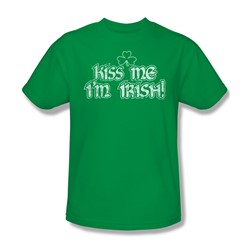 Kiss Me I'M Irish - Mens T-Shirt In Kelly Green