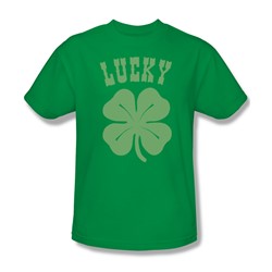 Lucky Shamrock - Mens T-Shirt In Kelly Green