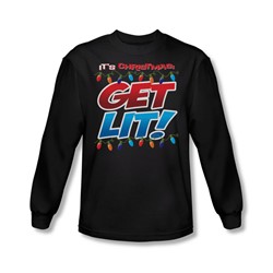 Get Lit - Mens Longsleeve T-Shirt In Black