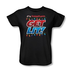Get Lit - Womens T-Shirt In Black