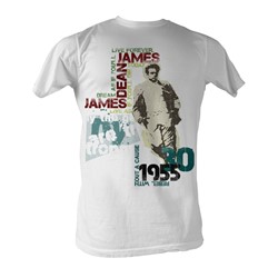 James Dean - Dean Typography Mens T-Shirt In White