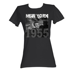 James Dean - New York 55 Womens T-Shirt In Coal