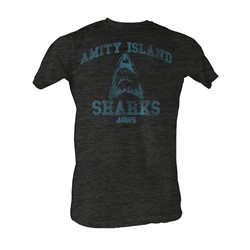 Jaws -  Sports Mens T-Shirt In Charcoal Heather