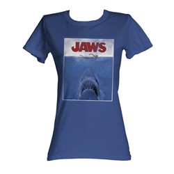 Jaws - Movie Poster Womens T-Shirt In Royal