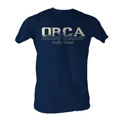 Jaws - Orca Fish Co. Mens T-Shirt In Navy Blue