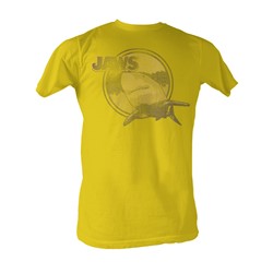 Jaws - Yellow  Mens T-Shirt In Yellow