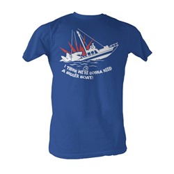 Jaws - Bigger Boat Mens T-Shirt In Sea Blue
