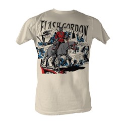 Flash Gordon - Flash Collage Mens T-Shirt In Dirty White