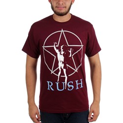 Rush - Mens Starman T-shirt in Maroon