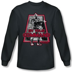 Battlestar Galactica - Mens By Your Command(Classic) Long Sleeve Shirt In Charcoal