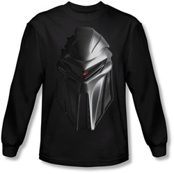 Battlestar Galactica - Mens Cylon Head Long Sleeve Shirt In Black